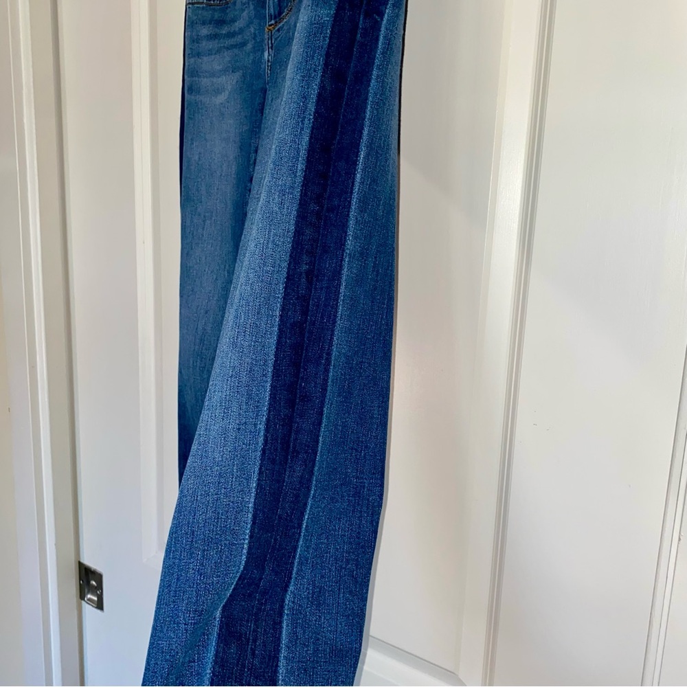 Banana Republic Premium Denim Two-Tone Mid-Rise Girlfriend Jeans, size 26 - Picture 7 of 13